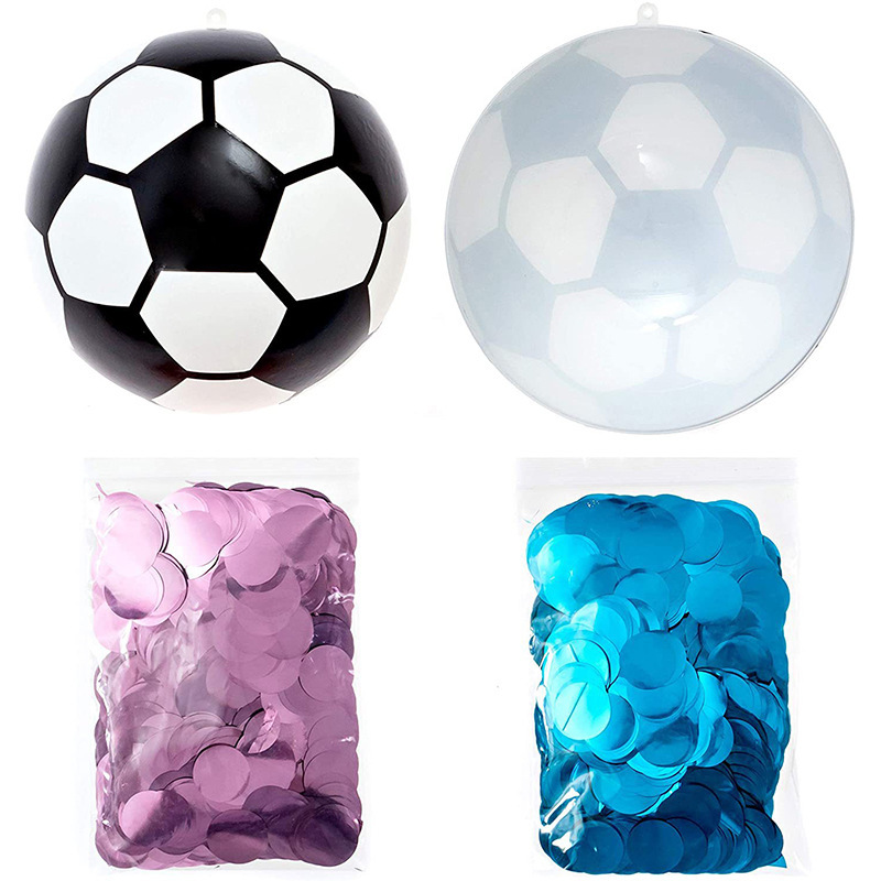 Blue Pink Metallic Confetti(soccer)