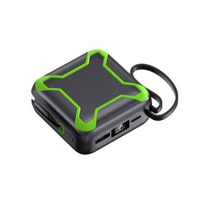 High Capacity 10000Mah PD22.5W Retractable Cable Power Bank Fast <b>Charging</b> Pad Charger 2 Built-In Type-<b>C</b> Cables Li-Polymer - Product Image 1