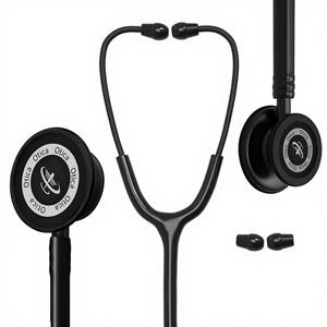 Stéthoscope OTICA Full Black à double face, diaphragme en aluminium et cadre thermolaqué, son clair, pour étudiants en médecine - Product Image 1