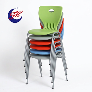 Chaise d'école empilable ergonomique en plastique PP avec cadre en acier de 1,2 mm pour salle de classe, formation, <span class=keywords><strong>collège</strong></span> - Product Image 1