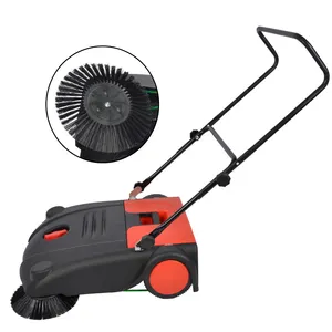 Vertak 4kph speed durable street sweeping machine professional manual leaves sweeper with rear wheel