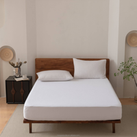 Ensemble de draps en bambou organique tissé 4 pièces, 100% bambou, housses de lit écologiques, 400TC