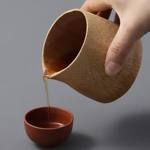 Natural bamboo fair <b>cup</b>, handmade bamboo Kung Fu <b>tea</b> <b>set</b>, <b>tea</b> serving vessel, household <b>tea</b> <b>cup</b>, Japanese sake <b>cup</b>. - Product Image 1