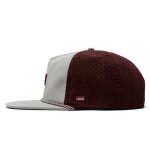 Cappellini Snapback a 5 Pannelli con Logo Personalizzato OEM, Cappello in Poliestere ad Asciugatura Rapida con Fori Tagliati al Laser, Classico Cappello Sportivo Perforato per Pesca e Attività all'Aperto - Product Image 3