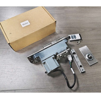 Système de quincaillerie de porte à charnière pivotante centrale en acier inoxydable électrique à commande à distance intelligente, moteur caché, vis pour verre pivotant