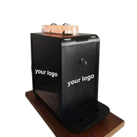 Distributeur de boissons mobile multi-bar à double robinet, refroidisseur automatique de tequila et de liqueurs froides pour 4 bouteilles, mini-refroidisseur magique pour hôtel
