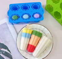Moule à glaces empilable en silicone, idéal pour enfants et adultes, outil de fabrication de glaces pour pique-nique en extérieur, moule à glaçons en silicone