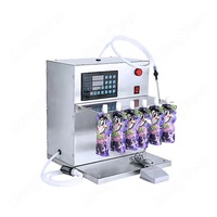 Distributeur semi-automatique électrique HY-5A-6 à 6 têtes pour sachets souples, lait de soja, huile, liqueur, jus, plastique, 5L/minute, moteur, garantie 1 an, pour boissons