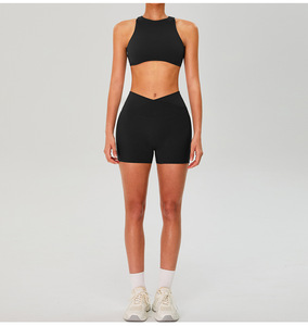 Women High Neck Cutout Open <b>Back</b> Racerback Sports Bra Removable Padded Buttery Soft <b>Low</b> Impact Yoga Crop <b>Top</b> Pilates Workout Bra - Product Image 3