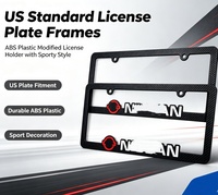 Cadre de plaque d'immatriculation standard américain, support décoratif personnalisé en plastique ABS avec logo sport 3D pour voiture américaine