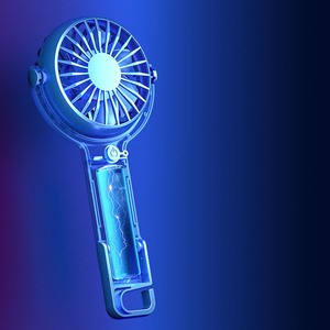 Ventilador de mano mini portátil personalizable de alta calidad y bajo ruido con gancho - Product Image 3