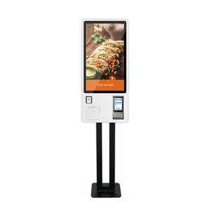 Hot sale OEM custom trend 4G 24 inch restaurant self service touch screen payment kiosk with qr code thermal printer