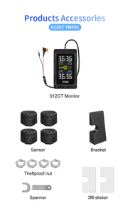 <b>Tpms</b> for Car Tire Pressure Monitor System With Car Cigarette Lighter with 4 Sensors - Product Image 2