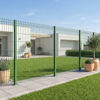 Panneau de clôture en treillis soudé 3D incurvé de qualité supérieure, double fil, revêtement PVC, pour enclos de chenil, parc pour chiens, kit de clôture de jardin sécurisé
