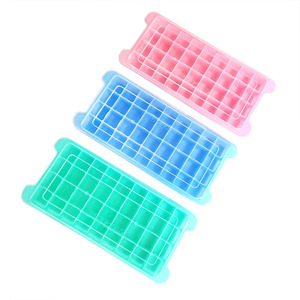 Molde para cubitos de hielo, molde para cubitos de hielo de 24 compartimentos con tapa, congelador rápido para refrigerador doméstico, caja para cubitos de hielo de 36 compartimentos - Product Image 5