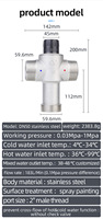 Vanne thermostatique solaire à trois voies en acier inoxydable DN50 de 2 pouces de haute qualité, contrôle de la température de l'eau, gamme réglable OEM 35-45