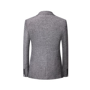 <span class=keywords><strong>Gris</strong></span> Laine <span class=keywords><strong>Tweed</strong></span> Personnalisé Hommes Costumes Italien Simple Boutonnage 3 Pièces Slim Fit - Product Image 3