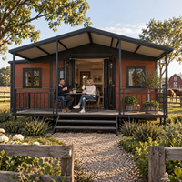 Nouvelle maison modulaire préfabriquée extensible de luxe de 20 et 40 pieds avec 1 à 3 chambres et 1 à 3 cuisines