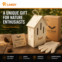 Kit de maison pour chauves-souris en bois DIY, nichoir en tilleul naturel pour jardin extérieur, contrôle des moustiques, habitat décoratif pour insectes