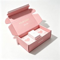 Boîte d'expédition personnalisée en papier recyclé pour ensemble cosmétique avec insert de protection pour l'expédition et l'emballage de vente au détail