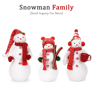 ชุดตุ๊กตาหิมะโรงแรมหรู12.5/14.5/16.5/18.5 "สำหรับปีใหม่พร้อมสกีคริสต์มาสฮอลลี่กำมะหยี่เกล็ดหิมะ - Product Image 4