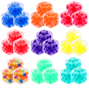 Decompression Squeeze Toy Fidget Sensory Mesh Ball Water <b>Bead</b> Squishy Balls Squeeze Cube Water <b>Beads</b> Ball for Kids - Product Image 3