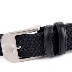 Wholesale High Quality <b>Elastic</b> Woven 3mm Thickness Webbing for Young Students Needle Buckle Belts - Product Image 1