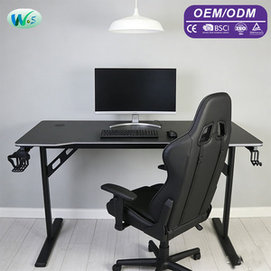 Wholesale Black Gaming Desk Office <strong>Computer</strong> Gaming <strong>Table</strong> Office Desk With Cup Holder WS4074 - Product Image 1