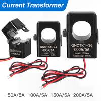 Sensor Arus Inti Terpisah Harga Pabrik 50/5A 100/5 150/5 200A 5A AC Clamp CT Transformator Arus Tipe Terbuka Transduser Arus