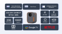 [Free Stand] Tren Terbaru Wupro X Xming Episode Satu Mini Pocket Beamer 1080p HD Dukungan 4K Home Cinema Proyektor Pintar Portabel