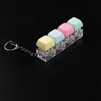 Clavier mécanique personnalisé avec clics sonores, jouet anti-stress LED RGB, porte-clés tactile de haute qualité pour sac