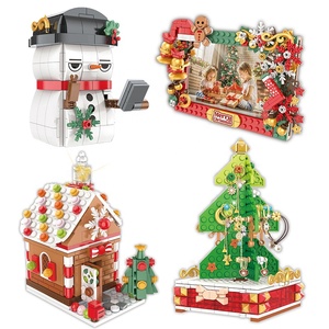Samtoycn Nouveau Kit de Blocs de Construction Micro Mini, Modèle d'Architecture Arbre de Noël, Père Noël, Bonhomme de Neige, Jouet Éducatif DIY pour Enfants, Cadeaux - Product Image 1