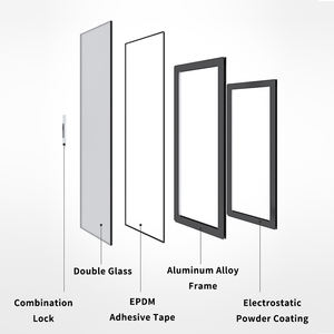 تصميم ثلاثي مصنفر على الطراز الفرنسي من يوكو ، تصميم مزجج مزدوج للفنادق ، باب منزلق مع شواية - Product Image 3