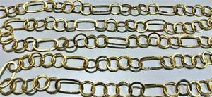 Chaîne à maillons ovales épais en métal plaqué or 20 carats de haute qualité, 30x15mm, vendue au mètre pour la fabrication de bijoux - Product Image 2
