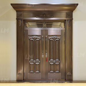 Porte de sécurité blindée classique de luxe, porte à double entrée sculptée ornée, portes doubles de sécurité turques pour maisons de luxe - Product Image 2