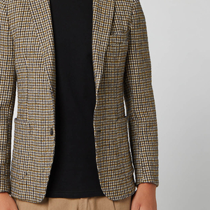 De <span class=keywords><strong>los</strong></span> hombres de la nueva moda pata de gallo más ligero Chaqueta de traje de corte slim de tela de moda - Product Image 3