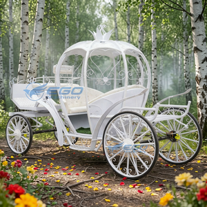 Élégante calèche électrique blanche pour mariage, transport spécial, calèche de princesse Cendrillon, calèche citrouille - Product Image 1