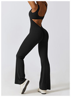Combinaison de yoga moulante pour femme, combinaison de sport à haute élasticité, justaucorps, ensemble de fitness, body grande taille