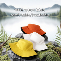 Topi Bucket Desain Khusus Bolak-Balik Dua Sisi Bahan Katun 100% Warna Ganda Gaya Fashion Pria Wanita Grosir