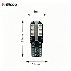 Bombilla LED CANBUS Gicoo T10 12V para Reemplazo de Luz Trasera de Coche, Blanca, Ámbar, Roja - Product Image 6