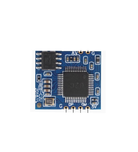 CVBS to USB Chip UVC Driver-free for Android and Linux Systems Simulated AV Video to Digital USB Camera Module