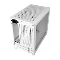 Boîtier mini-ITX Châssis de PC ultra-portable Boîtier à flux d'air élevé Petite empreinte pour PC de bureau avec panneau latéral en verre