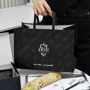 Bolsas de Papel Kraft Personalizadas al por Mayor para Shawarma, Bolsas de Compras Impresas con su Propio Logotipo - Product Image 4