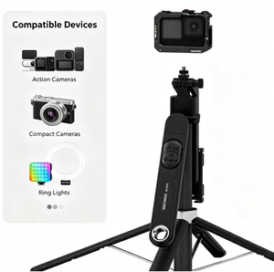 Mini <span class=keywords><strong>trépied</strong></span> de sol <span class=keywords><strong>NEEWER</strong></span> pour selfie 360° °   Support de téléphone rotatif Luna avec télécommande Bluetooth pour caméras d'action - Product Image 6