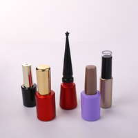 Bouteille ronde de vernis à ongles en verre de 15ml avec capuchon et brosse Surface d'estampage à chaud pour usage cosmétique