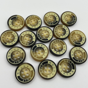 Tùy chỉnh in ấn logo người đàn ông áo sơ mi may may 4 lỗ nút nhựa - Product Image 1