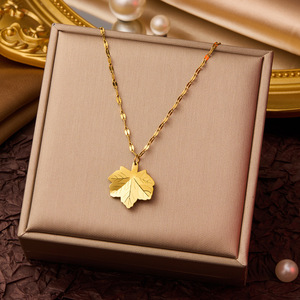 Haomi của phụ nữ thép không gỉ xương đòn Chuỗi vòng cổ mặt dây chuyền mạ vàng thép không gỉ Kim Cương Chính biểu tượng Phật Giáo - Product Image 5