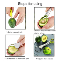 Outils de cuisine manuels, trancheur d'avocat, gadget de cuisine, coupe-fruits en acier inoxydable, éplucheur