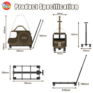 Prodigy PTB01C Poussette pour animaux de compagnie de luxe en gros Fournisseur Chine Poussette pour animaux de compagnie personnalisée pour chiens âgés - Product Image 2