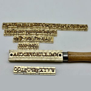 Ensemble de tampons à lettres en laiton à rainure en T, moules de marquage à chaud avec police <span class=keywords><strong>Microsoft</strong></span> YaHei pour l'embossage du cuir - Product Image 5